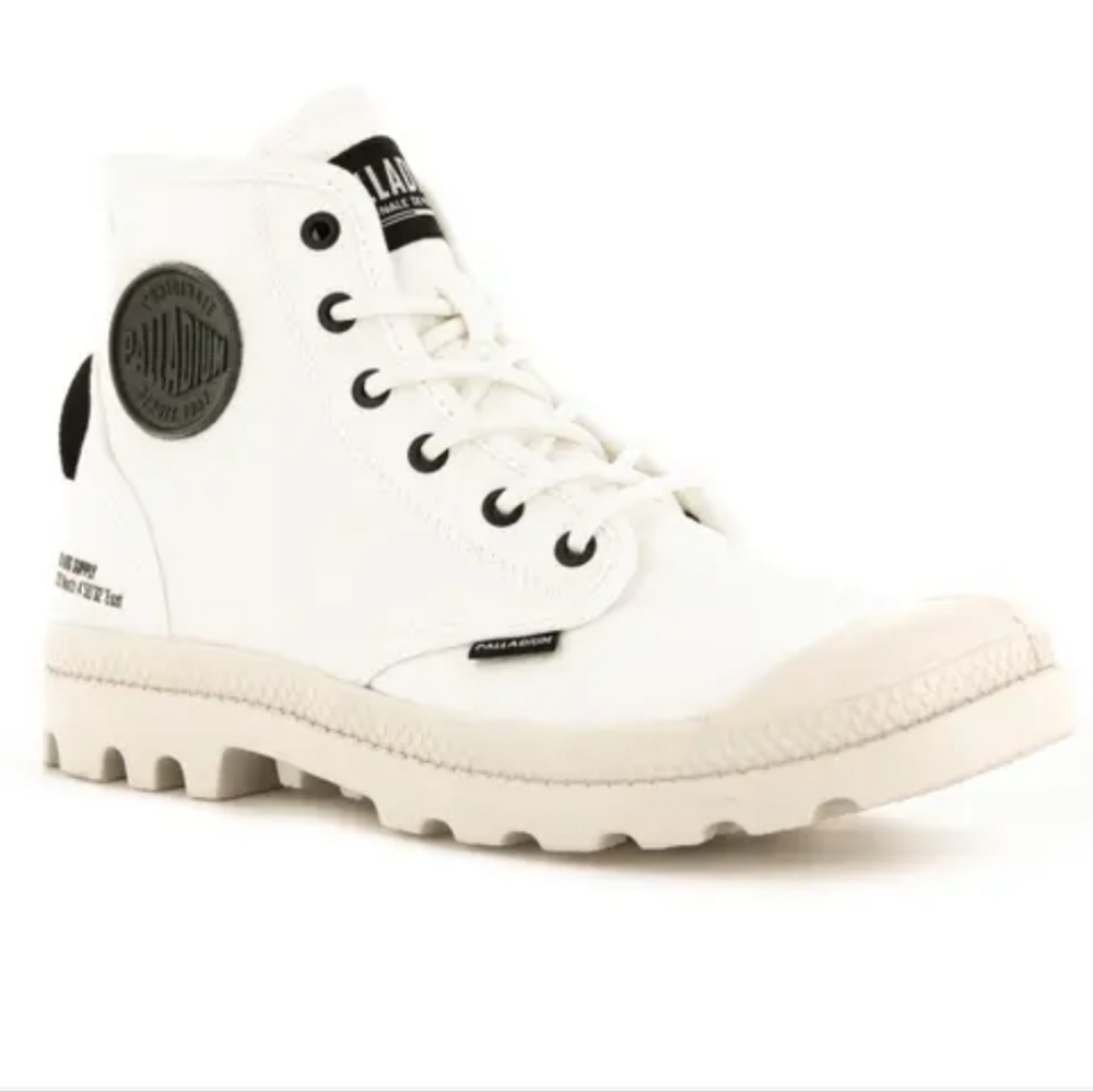Palladium Pampa Hi HTG Supply Boot in Star White Size 9.5 Men, 11 Women